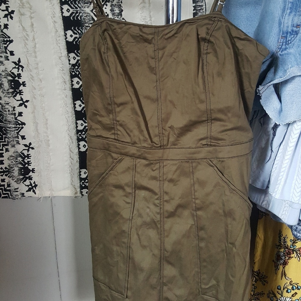 Olive Green Mini-dress